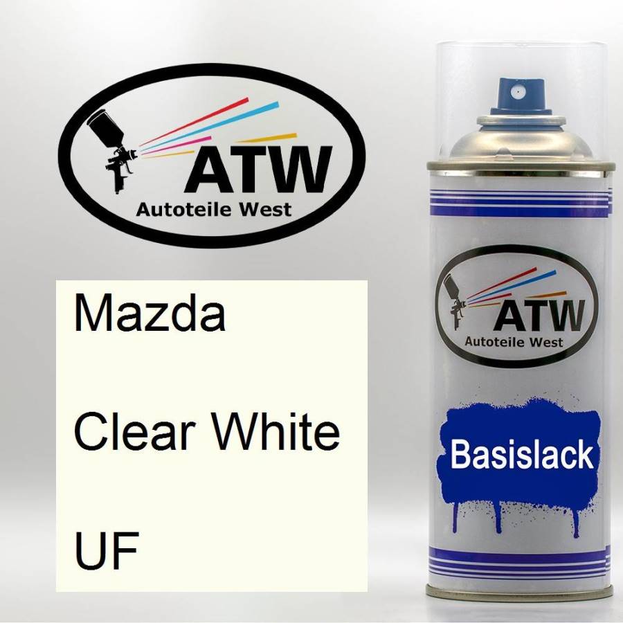 Mazda, Clear White, UF: 400ml Sprühdose, von ATW Autoteile West.